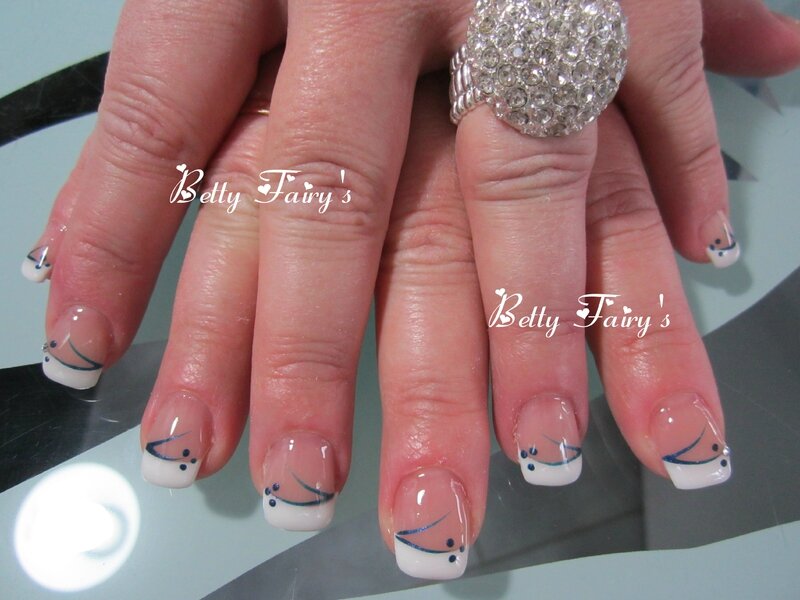 French gel thermo turquoiseblanc pailleté, gel Féerique jusqu