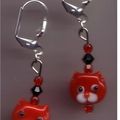 Boucles d'oreilles têtes de chats