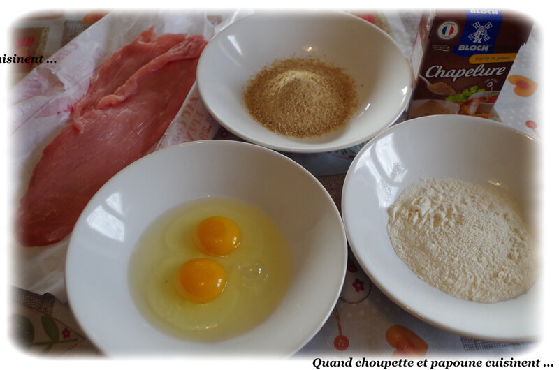 escalopes de veau panées, salade de concombre-6840