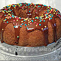 Bundt cake amande chocolat et café