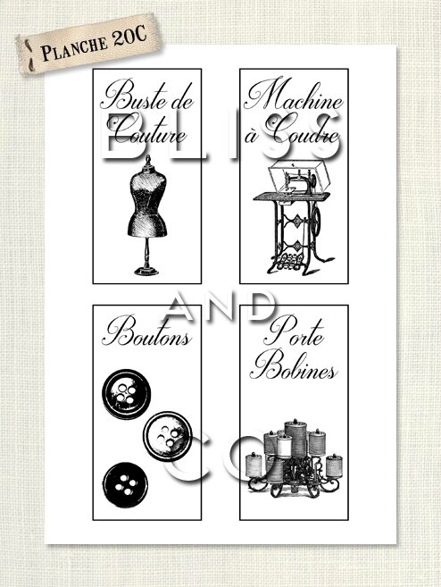 Transfert tissu textile Bliss and Co n°20C