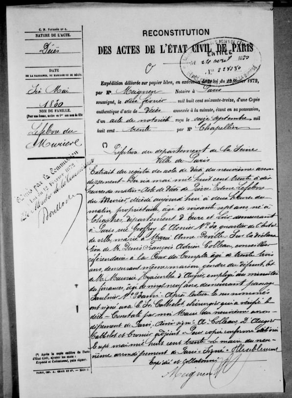 CHARTRES (28) PARIS (75) PIERREEDME LEFEBVRE DU MÛRIER, PRÊTRE