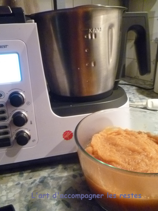 Compote de pommes maison au Mr Cuisine L'art les restes