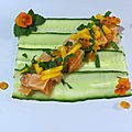 Tartare saumon mangue concombre