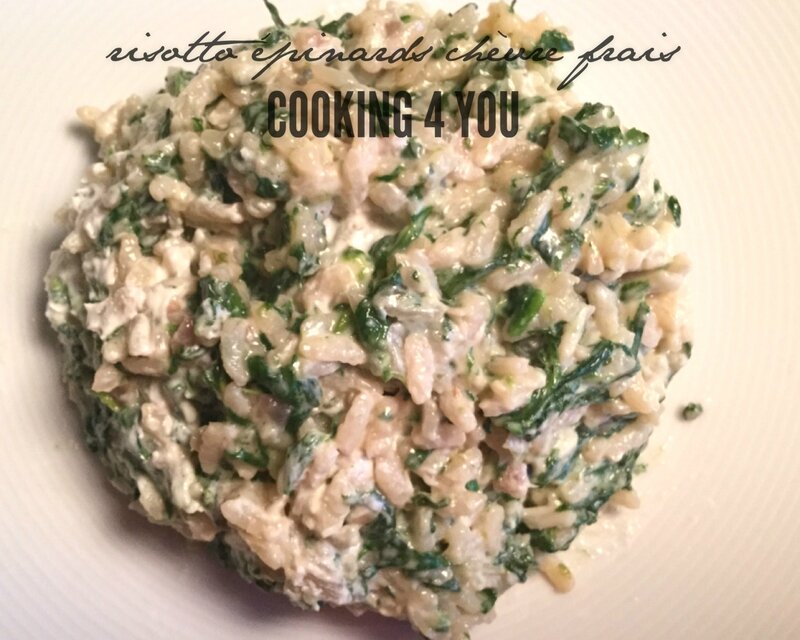 Risotto épinards fromage chèvre