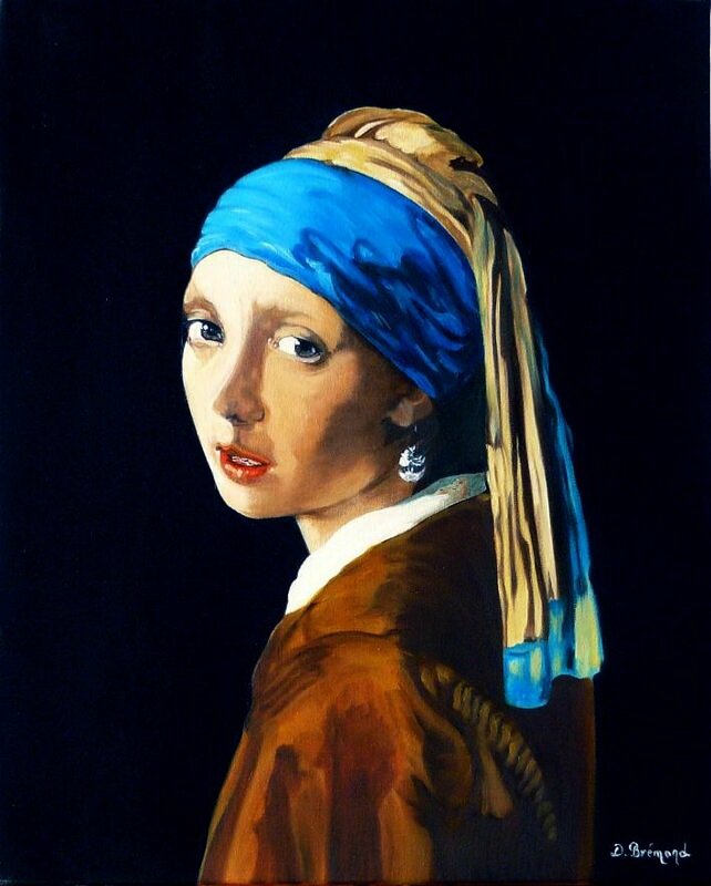 La Jeune Fille à La Perle Peintre La jeune fille à la perle 2 - Huile 41 x 33 - 21 février 2010 - Photo