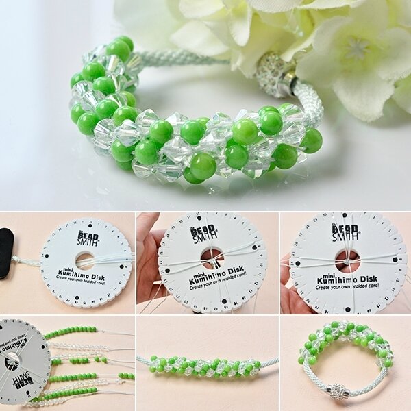 How-to-Make-a-Handmade-Green-Bead-Kumihimo-Bracelet