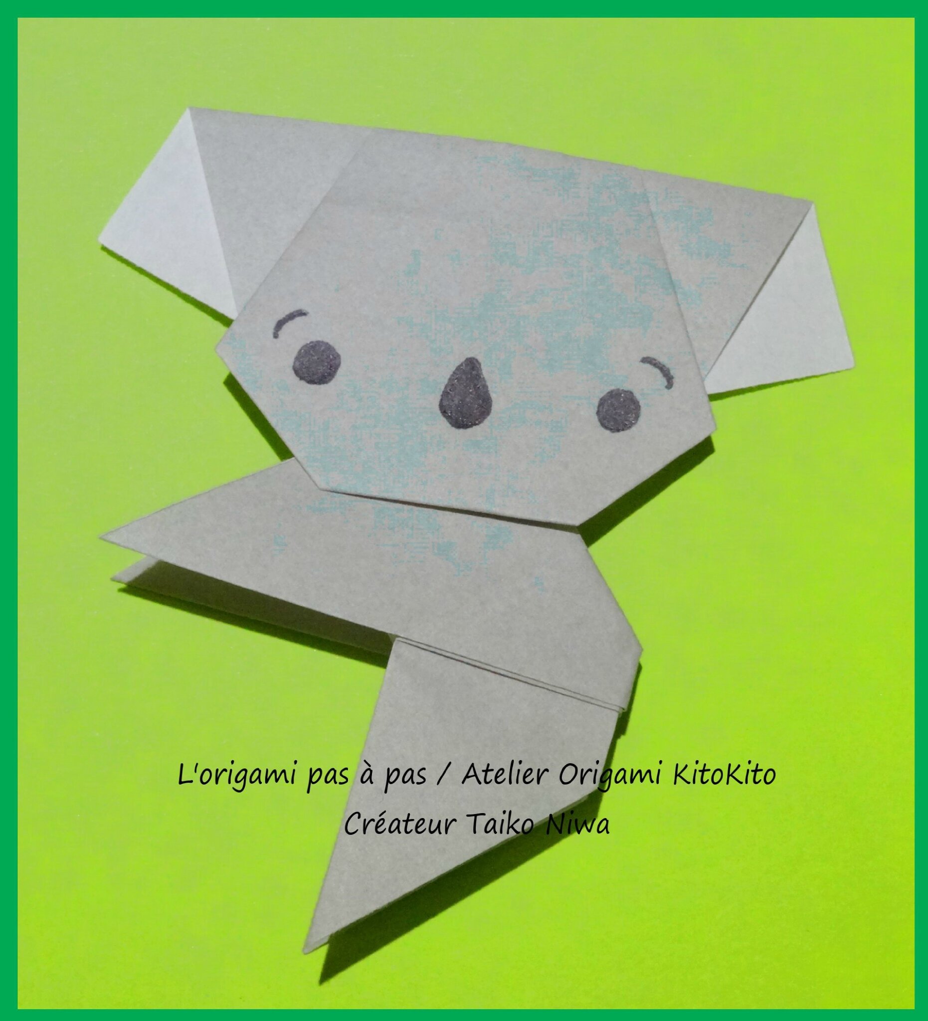 Koala 3 L Origami Pas A Pas Atelier Origami Kitokito