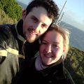Julie and I in front of the Lighthouse