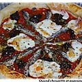Pizza anchois-câpres et tartinable olives noires