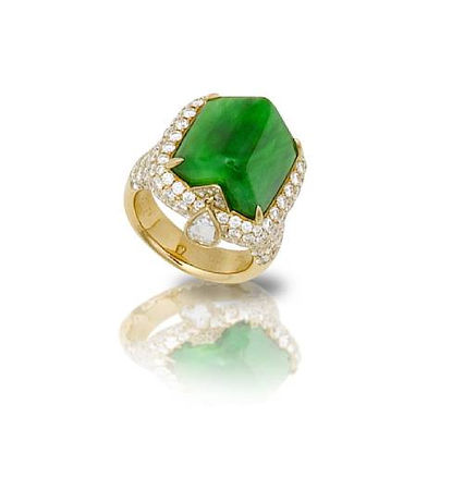 Emerald green jadeite jewelry sold @ Bonhams. Fine Jewellery and ...