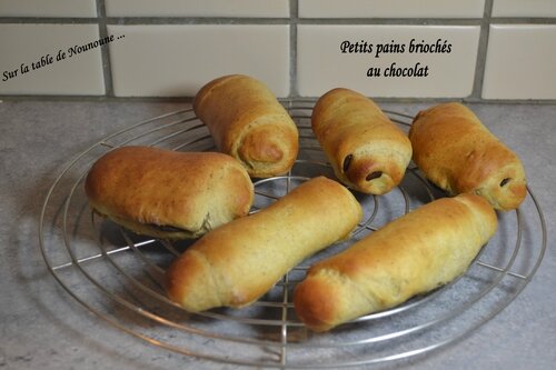 Petits pains briochés au chocolats