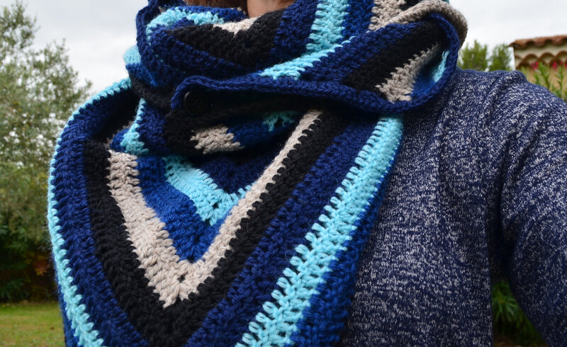 Chèche-châle-homme-crochet-creapassions-La chouette bricole