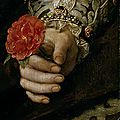 Antonio moro (1520-1578), mary tudor, 1554, detail