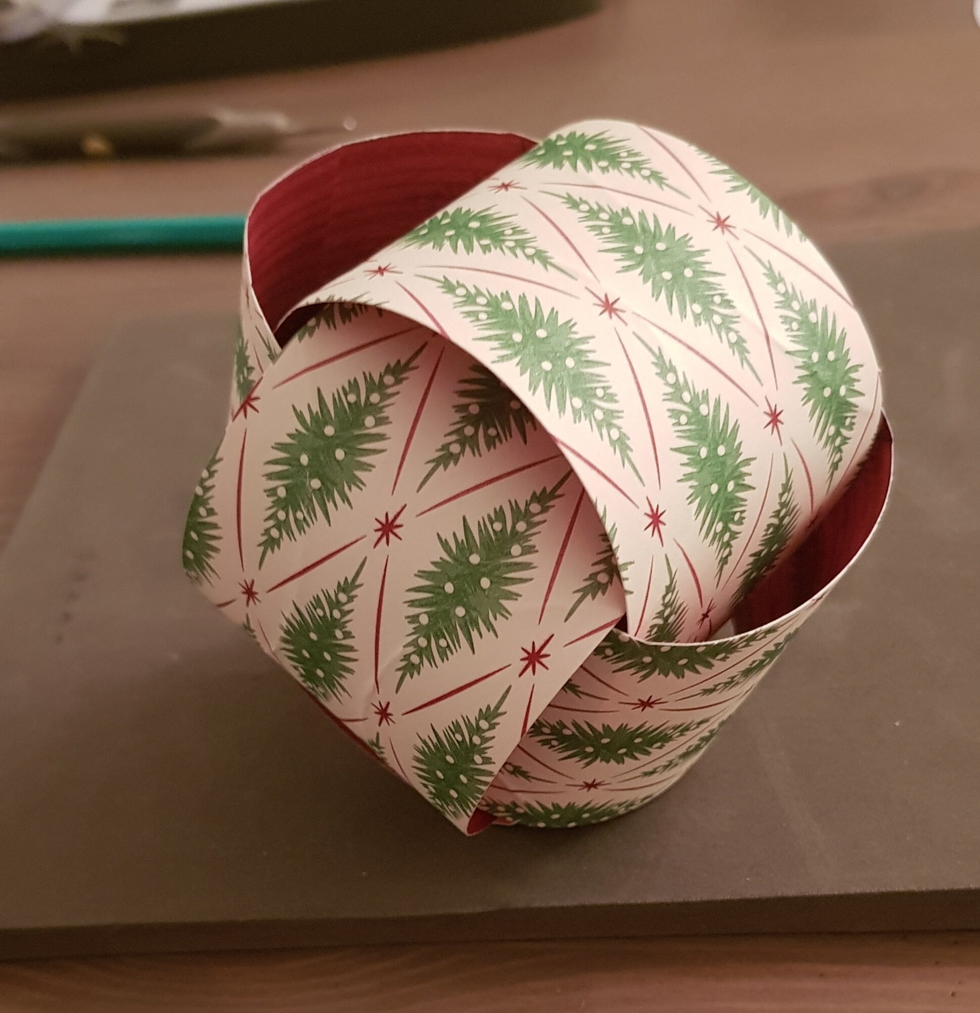 Boule de Noël origami - mon scrap a moi