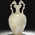 A straw-glazed amphora, Tang dynasty (618-907)