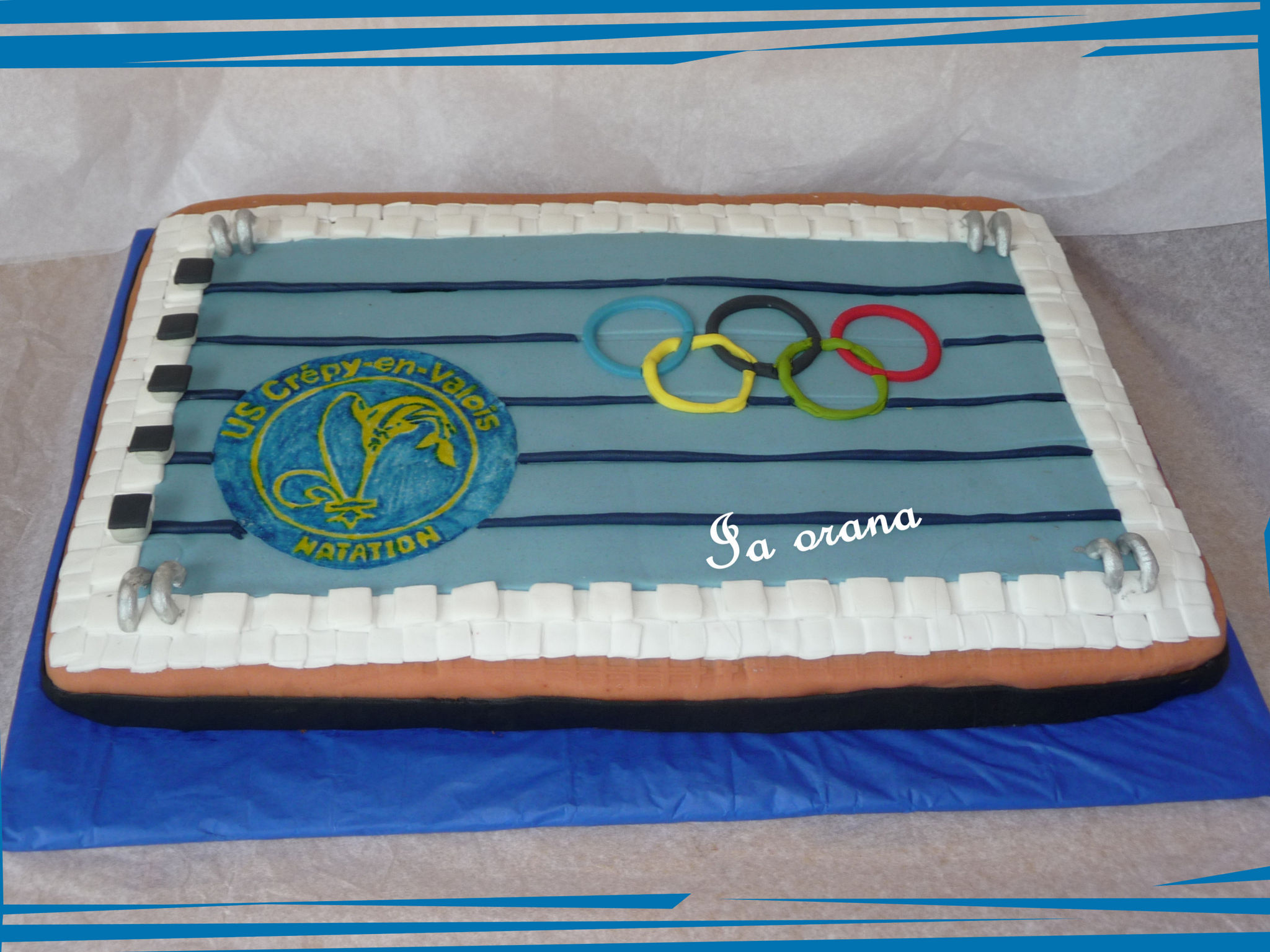 Gateau Piscine Olympique Swimming Pool Cake Mes Petits Gateaux Rigolos