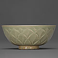 A carved ‘yaozhou’ bowl, song dynasty (960-1279)